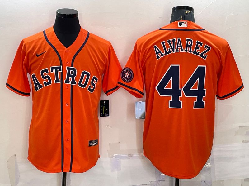Men Houston Astros #44 Alvarez Orange Game Nike 2022 MLB Jerseys